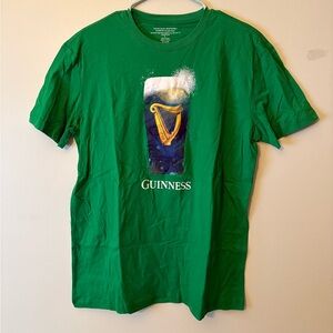 Guinness Emerald Green Short Sleeve Graphic T-Shirt, Size Large Men’s